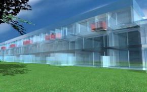 Ostfassade Reihenhäuser